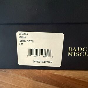 Badgley Mischka Ivory Satin Heels